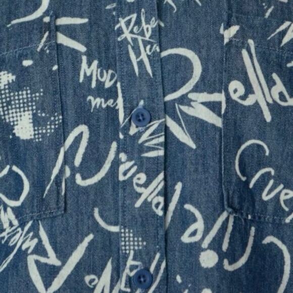 Disney Parks Her Universe villain Cruella De Vil Graffiti Shirt Top size Large - Picture 3 of 5